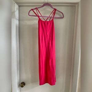 DIDDLEE by Carbon38 seamless mesh contrast bodycon sexy red dress